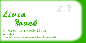 livia novak business card