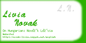 livia novak business card